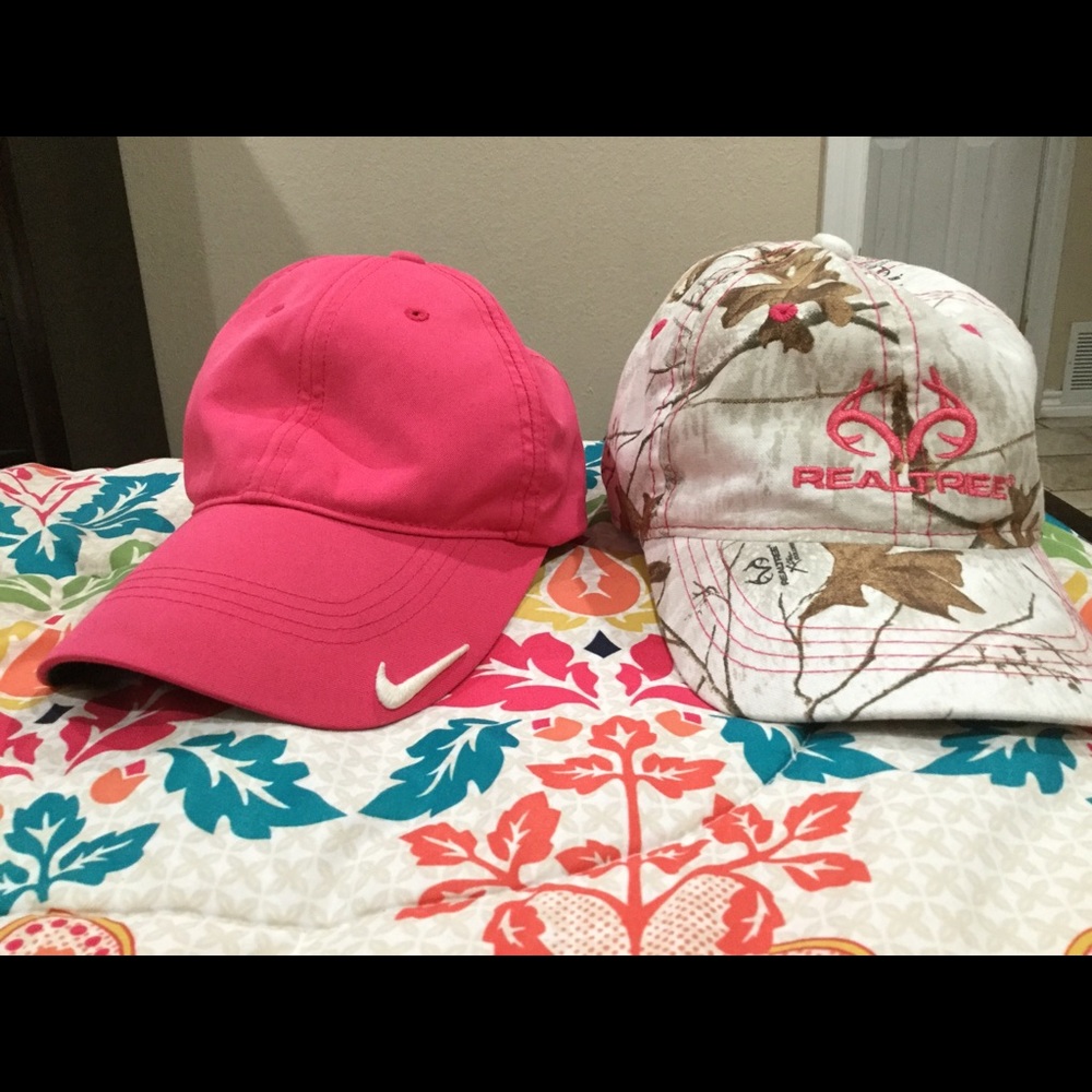 Two Nike and Real Tree Caps